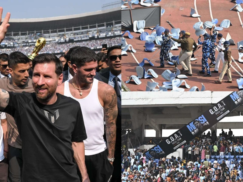 Messi’s Brief Kolkata Appearance Triggers Fan Anger at Packed Stadium